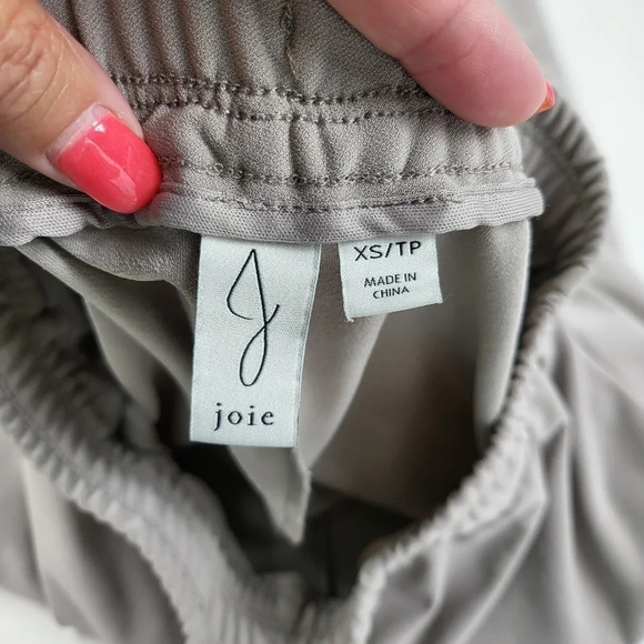 JOIE Tapered Pull on pants Size XS Drawstring Comfy Stretch Polyester Pants - Picture 8 of 13